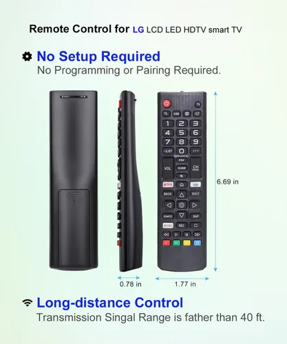 Miniatura 2 de Control remoto para LG Smart TV 32LM570BPUA 50UN6951ZUF 55UN6955ZUF 65UN6951ZUA 70UN7070PUA 28LM430BPU 32LT340HBUA 43UP7000PUA 49LT340C0UB