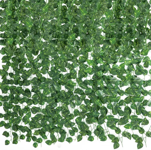 Miniatura 14 de CEWOR Paquete de 10 enredaderas artificiales para decoración de habitaciones, guirnalda de hiedra artificial, enredaderas falsas para colgar plantas