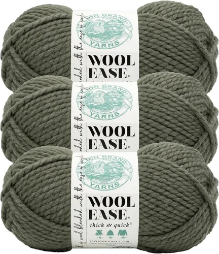 Miniatura 73 de Lion Brand Yarn - Ovillo de lana Wool-Ease Thick & Quick color fuerza aérea