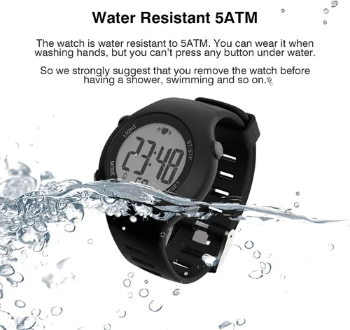 Miniatura 7 de EZON Heart Rate Monitor Chest Strap and Digital Watch,5ATM Waterproof Fitness Tracker with HRM,Calories Burned,Stopwatch and Hourly Chime - Ideal