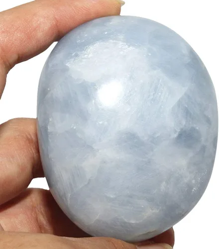 Miniatura 4 de Nupuyai Piedra de palma pulida irregular natural para reiki, piedras de preocupación pulidas, piedras de cuarzo de cristal de bolsillo, cianita azul