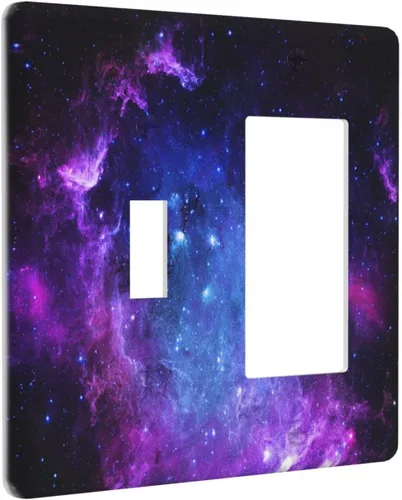 Miniatura 51 de Cubierta de Interruptor de Luz de 1 Gang de Mujer Africana, Placa de Pared Individual Basculante, Receptáculo de Cebras y Elefantes GFCI, Niña Mujer