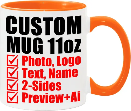 Miniatura 11 de Taza de café personalizada – Tazas personalizadas con texto en imagen, logotipo personalizado con nombre, taza de cerámica – Cumpleaños
