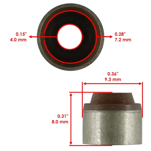 Miniatura 2 de Caltric 8 sellos de vástago de válvula compatibles con Kawasaki Versys 650 2007-2020