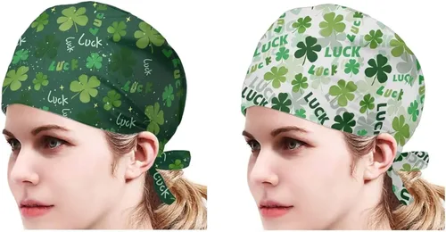 Miniatura 70 de Babrukda Paquete de 2 gorras con banda para el sudor ajustable con lazo en la espalda, gorro divertido