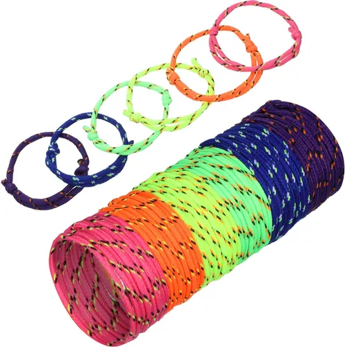 Miniatura 13 de WILLBOND Pulsera de amistad de neón 216 a granel para mujer, pulsera de paracaídas de regreso a clases, regalo para estudiantes, cumpleaños, aula