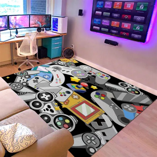 Miniatura 7 de Sunnycitron Alfombras de Área para Gaming Alfombra de Jugador Gamer para Decoración de Habitación de Niños Adolescentes Alfombra de Habitación
