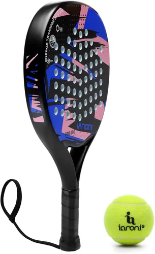 Miniatura 3 de IANONI Raqueta de pádel de fibra de carbono con superficie de EVA con núcleo de espuma flexible Palas de tenis de pádel Raqueta de tenis de playa