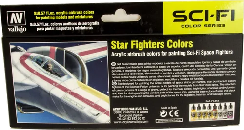 Miniatura 2 de Vallejo Acrylicos Vallejo Star Fighter - Juego de pintura de 0.5 litros, color negro