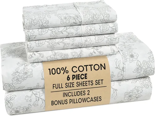 Miniatura 9 de Casa Platino Sábanas de cama individual XL, sábanas de 100 % algodón con 2 fundas de almohada, tejido percal crujiente y sensación acogedora, verde