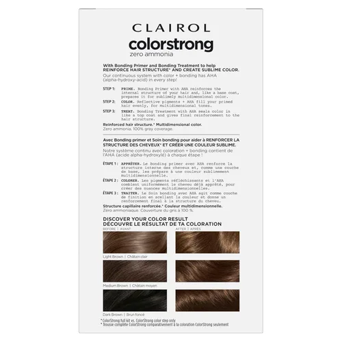 Miniatura 2 de Clairol ColorStrong - Tinte permanente para el cabello sin amoníaco, 5.3 castaño dorado medio, color Ciudad del Cabo, paquete de 1 unidad 5.3 Marrón