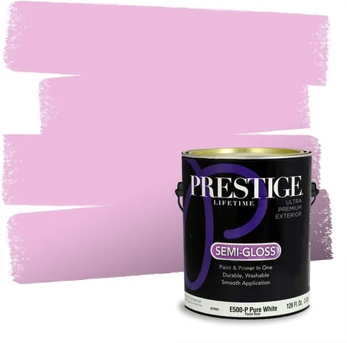 Miniatura 185 de Prestige Paints Pintura exterior e imprimación en uno, 1 galón, plano, coincidencia comparable de Valspar* Amber Rose*