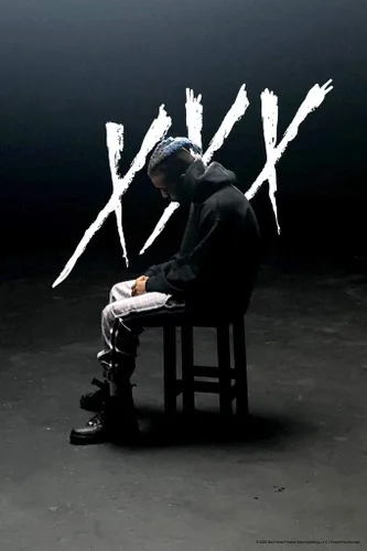 Miniatura 5 de Póster de arte para pared con impresión de música trap de XXXtentacion, merch de XXX, malas vibras para siempre, diseño estético cool, 12x18 pulgadas