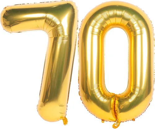 Miniatura 17 de Globos de helio de 40 pulgadas con dígitos dorados para fiesta de cumpleaños., Número 0, 40 pulgadas, número 0 oro 7