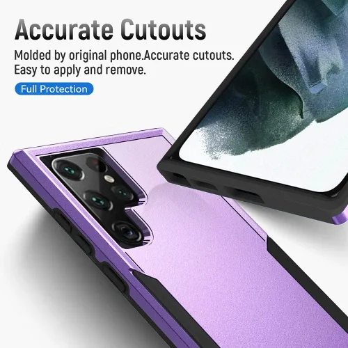 Miniatura 4 de Funda para Samsung Galaxy S22 Ultra, amortiguador+duradera+funda a prueba de golpes para Galaxy S22 Ultra, morado Púrpura