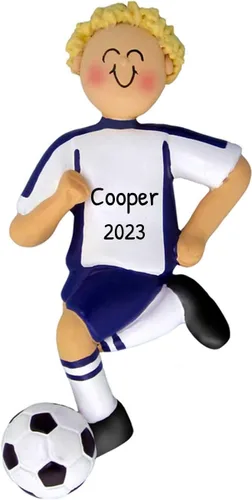 Miniatura 14 de Adornos de fútbol 3D para niña para árbol de Navidad, adorno de fútbol personalizado 2025, adornos de Navidad personalizados para niños, regalos