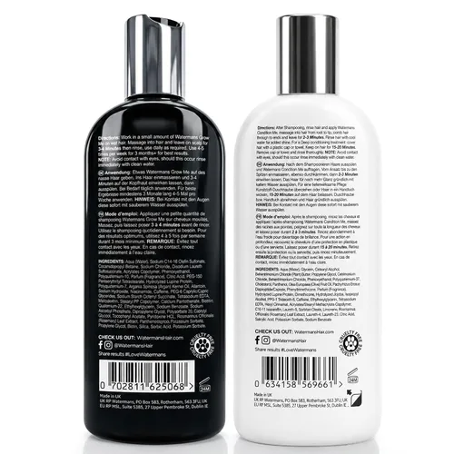 Miniatura 10 de Champú y acondicionador para el crecimiento del cabello de Watermans. Paquete combinado. El mejor sistema de crecimiento del cabello para hombres