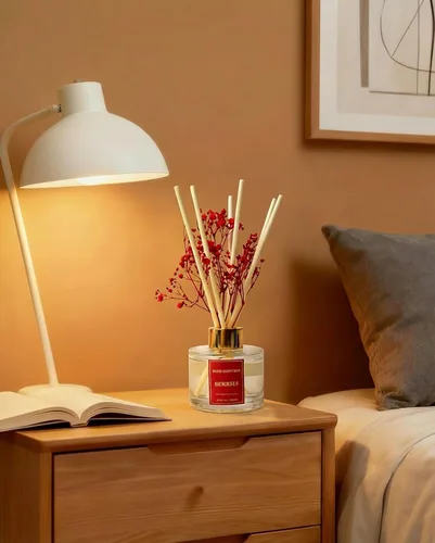 Miniatura 7 de Juego de difusor de varillas con aroma a verbena de limón con 6 varillas de varillas Decoración de baño para el hogar y el dormitorio, 3.38 onzas