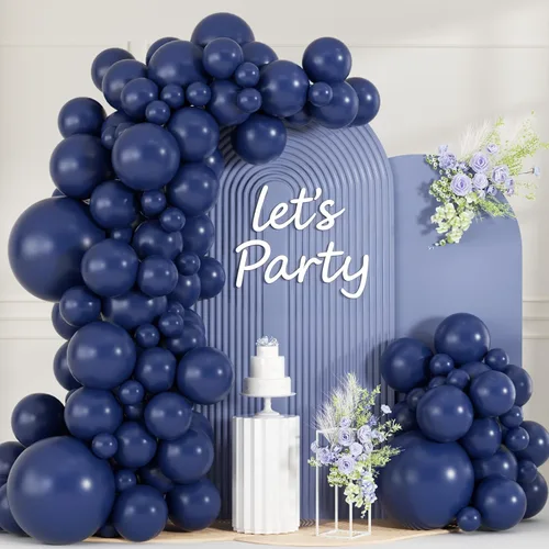 Miniatura 16 de Kit de arco de guirnalda de globos azul rey de 99 piezas, globos de látex de 18/12/10/5 pulgadas, color azul marino para cumpleaños, bodas, Azul real