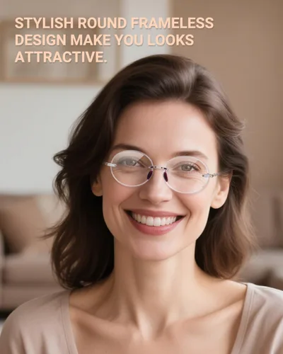 Miniatura 2 de TERAISE Gafas de lectura sin montura para mujer, paquete de 3 lentes de lectura con bloqueo de luz azul, lector ultraligero sin marco