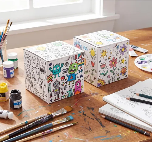 Miniatura 5 de HORLIMER Paquete de 40 cajas de envío de 5 x 5 x 5, caja de cartón corrugado blanco para correo, embalaje, pequeñas empresas