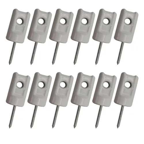 Aislador eléctrico de porcelana para cerca, aislador de tornillo de retardo de porcelana, paquete de 12 (12 aisladores de tornillo de retardo de