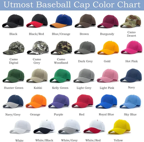 Miniatura 5 de Utmost Gorra de béisbol estructurada con cierre ajustable - Sombrero de rendimiento para actividades al aire libre y bordado personalizado