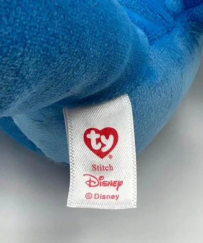 Miniatura 6 de TY Beanie Baby Stitch - (cuerpo suave) -6", azul