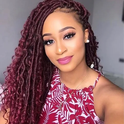 Miniatura 8 de Goddess Locs - Cabello de ganchillo de 8 pulgadas, 6 paquetes de rastas sintéticas de cabello de ganchillo para mujeres negras, cabello suave 1b