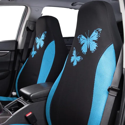 Miniatura 5 de Flying Banner - Juego completo de fundas para asiento de automóvil Butterfly, estilo universal de moda para mujer, para banco trasero (divisible)