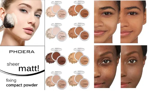 AQUAPURITY - Polvo de fijación mate transparente para base de maquillaje, fijador de base de maquillaje, fijador de base de polvo, polvo prensado
