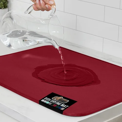 Miniatura 38 de GORILLA GRIP Tapete de microfibra ultra absorbente de agua, malla gruesa de secado rápido, almohadilla antideslizante para platos de fregadero