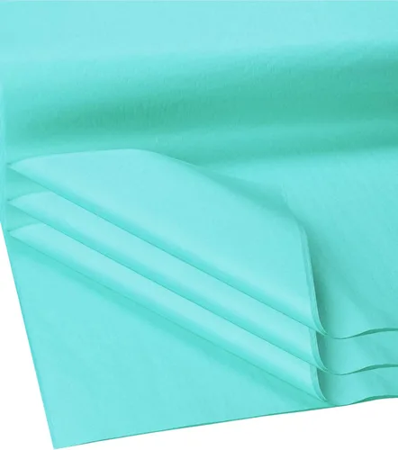 Flexicore Packaging Papel de seda para envolver regalo | Tamaño: 15 pulgadas x 20 pulgadas | Cantidad: 100 hojas (verde azulado caribeño)