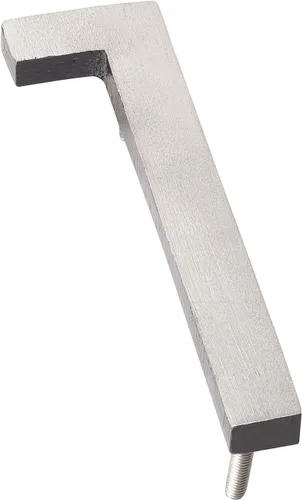 Montague Metal Products MHN-8-F-BK2-1 Números flotantes modernos de aluminio cepillado sólido, 8 pulgadas, níquel satinado con recubrimiento en