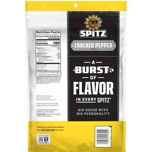 Miniatura 2 de Spitz Paquete de Semillas de Girasol, Pimienta Negra Molida, Bolsa de Aperitivos de 16 Oz