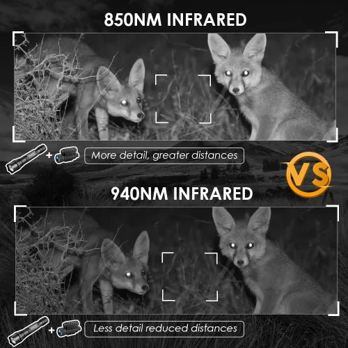 Miniatura 7 de 501F Vcsel 850nm IR iluminador luces de la linterna para visión nocturna Zoomable infrarrojos linterna iluminador con control dual interruptor