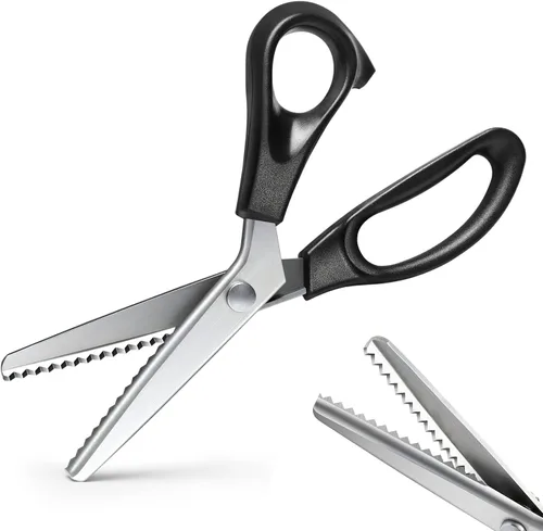 Miniatura 7 de Tijeras dentadas para corte de tela, tijeras en zigzag, tijeras para álbumes de recortes con borde decorativo para adultos, ideales para muchos