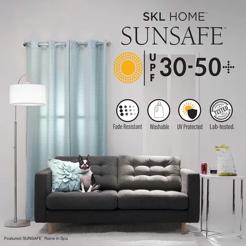 Miniatura 2 de SKL Home SUNSAFE Kali Panel de filtrado de luz, 40 x 95 pulgadas, gris paloma