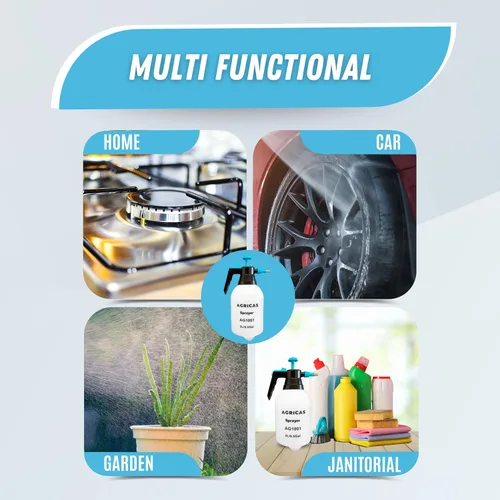 Miniatura 4 de Pulverizador de bomba manual de 0.5 galones, rociador de jardín de presión de 2 litros, rociador de malezas manual con boquilla de latón ajustable