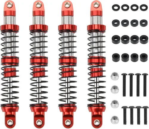 Miniatura 16 de RCAWD Amortiguadores de 80 mm 7075 Universales para actualizaciones de rastreador RC 1/10, amortiguadores RC con resorte para SCX10 I II III Pro Azul