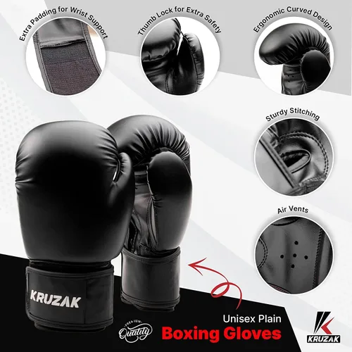 Miniatura 2 de Kruzak - Guantes de boxeo para niños de 5 a 10 años de entrenamiento, sparring, kickboxing, muay thai, artes marciales y lucha de artes marciales