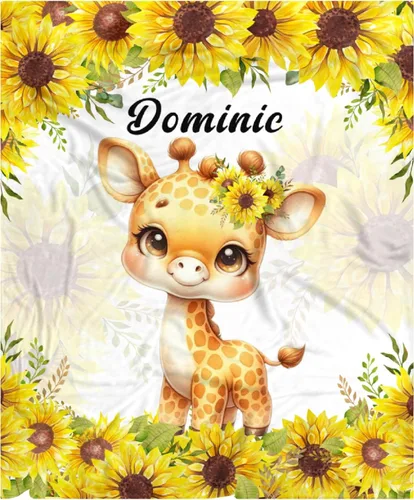 Miniatura 29 de Manta de bebé personalizada para niñas y niños pequeños, recién nacidos, regalos personalizados de vaca floral con nombre y texto, 40 x 30 pulgadas