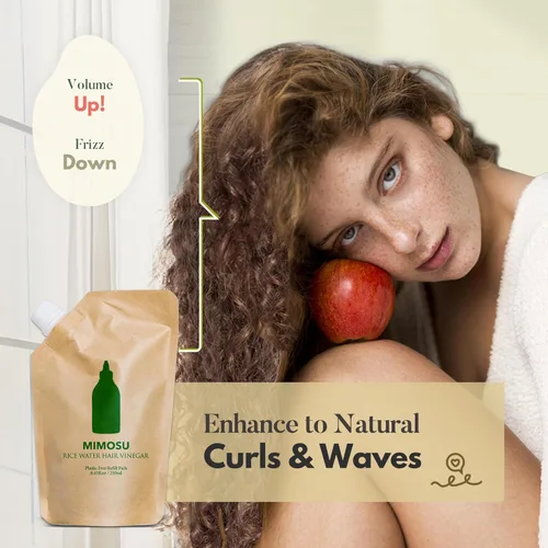Miniatura 4 de mimosu Enjuague capilar con vinagre de sidra de manzana con recambio de agua de arroz, 8.45 onzas, acondicionador de limpieza para el crecimiento