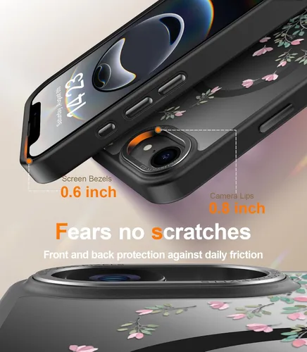 Miniatura 480 de Goodon para iPhone 15 Pro Max con protector de pantalla de privacidad, compatible con Magsafe, funda translúcida mate a prueba de golpes - Linda