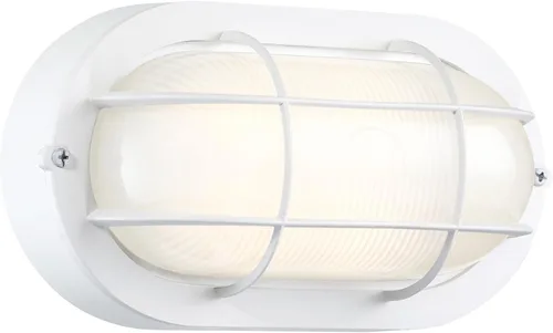 GRUENLICH Luces de pared exteriores ovaladas de 8.5'', Luz de mamparo LED regulable, Iluminación para sauna y exterior, Clasificación ETL, 6W 600