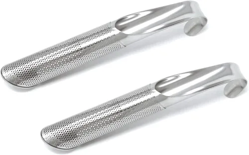 Honbay 2 filtros de acero inoxidable para infusión de té, tubos con gancho para hojas sueltas hierbas y especias
