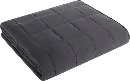 Miniatura 27 de L'AGRATY Manta con peso de 5 libras, para regazo, manta pequeña y portátil para adultos, refrescante, para viajar, relajarse y dormir, para todas