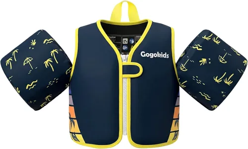 Miniatura 12 de Gogokids Chaleco de natación para bebé, flotadores para niños de 33-66 libras, chaqueta de natación para niños con alas de agua para niños de 2 3 4