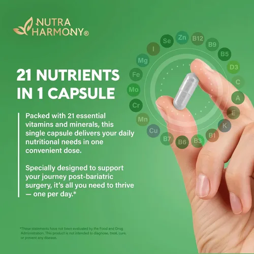 Miniatura 5 de Multivitamínico bariátrico - Suplementos de hierro de 45 mg - Fabricado en EE. UU. - para mujeres y hombres - Todo en uno, 21 vitaminas esenciales