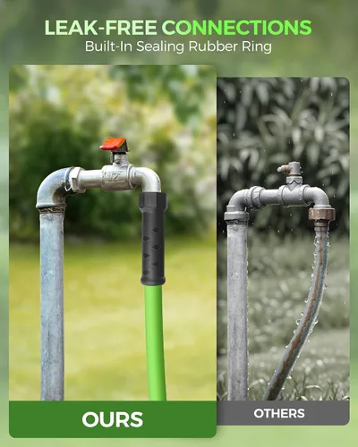 Miniatura 6 de Manguera de jardín de 30 pies x 5/8 pulgadas, manguera de agua de jardín ligera y flexible con mango giratorio, 200 PSI de trabajo, 450 PSI